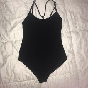 Black casual bodysuit.